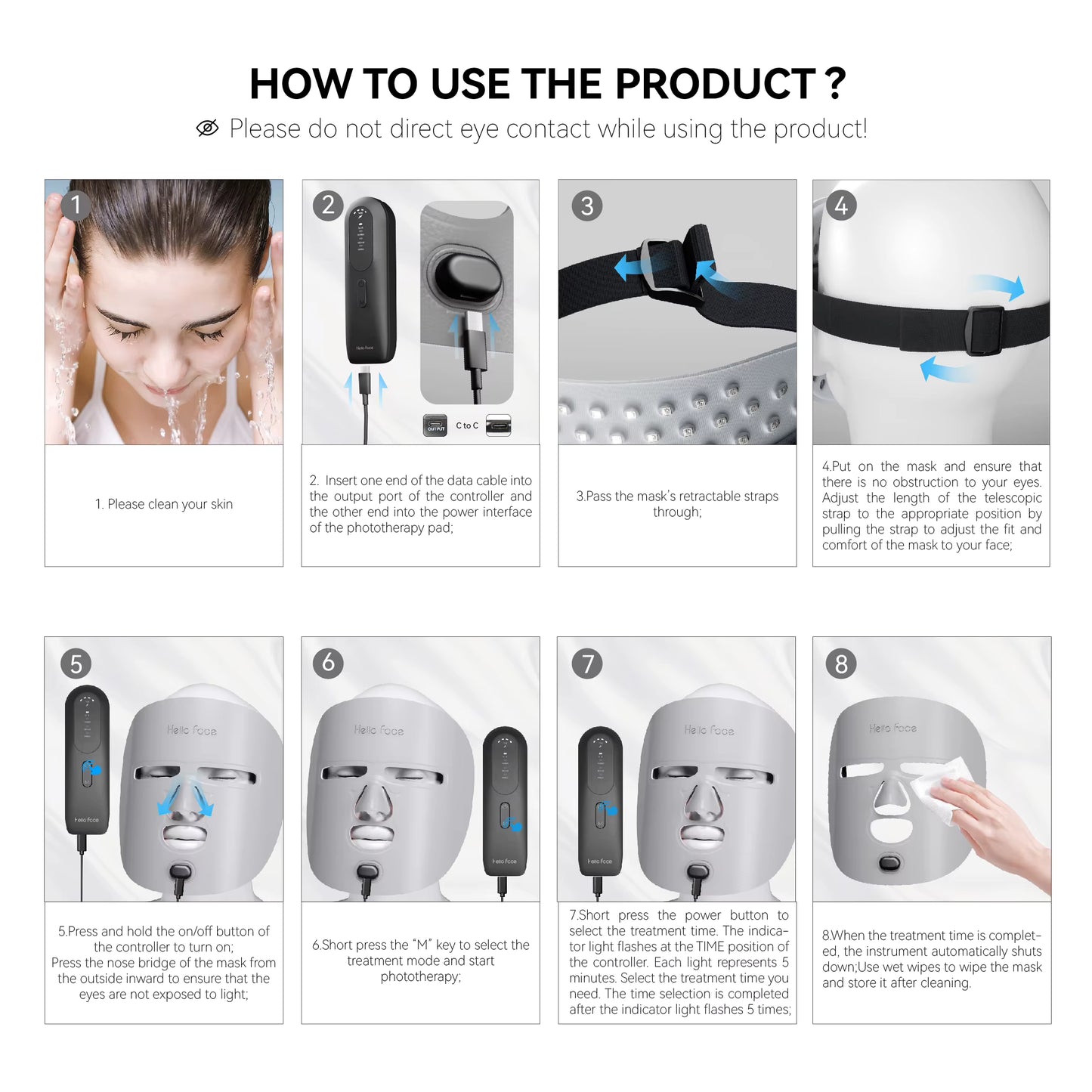 Hello Face™ LED Mask